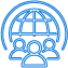 Global network with people icons