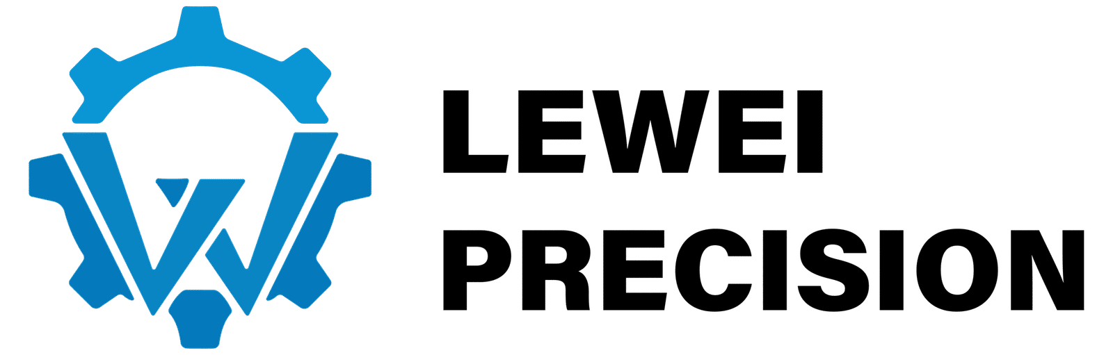 Lewei Precision logo with blue gear design