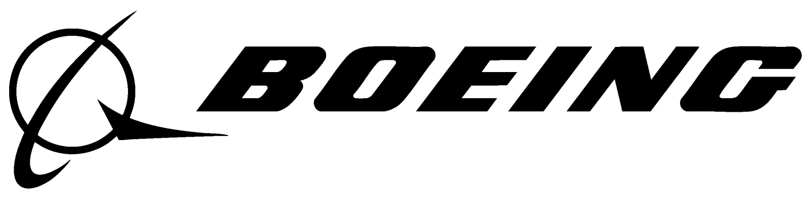Boeing logo with stylized aircraft design