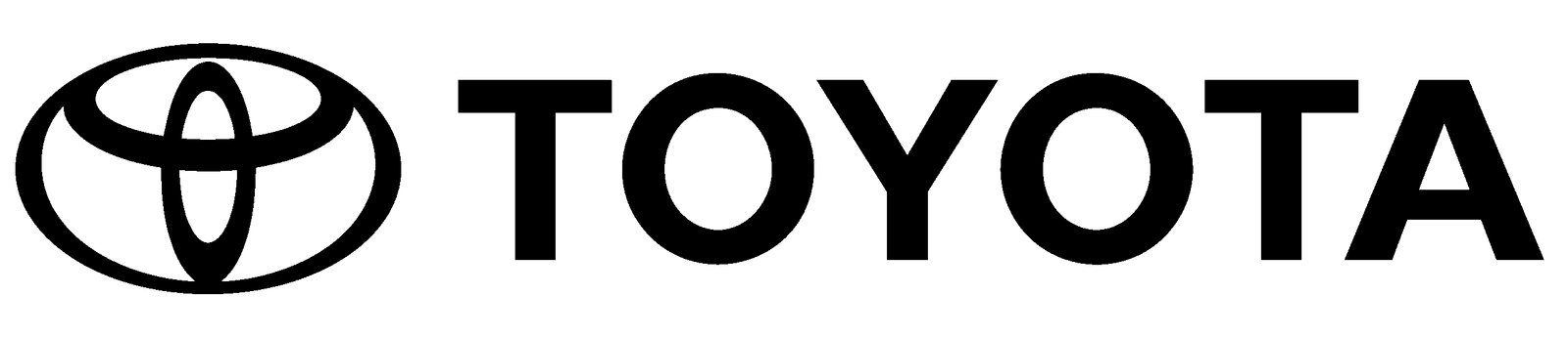 Toyota logo in black and white