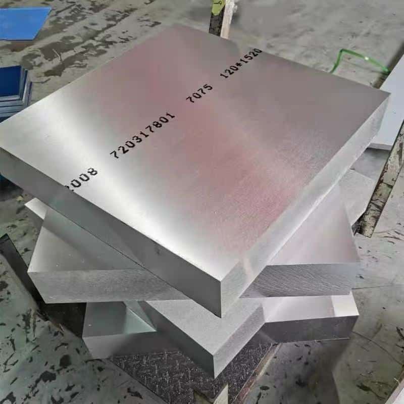 Stacked aluminum sheets with printed numbers